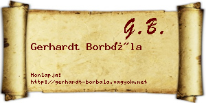Gerhardt Borbála névjegykártya